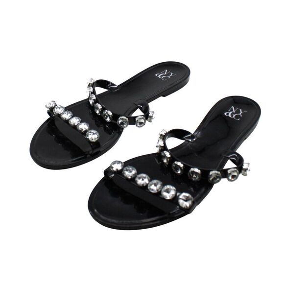 New York & Company Chava Womens Gem Jelly Sandals - Vibrant Glamour Effortless C - Picture 7 of 9